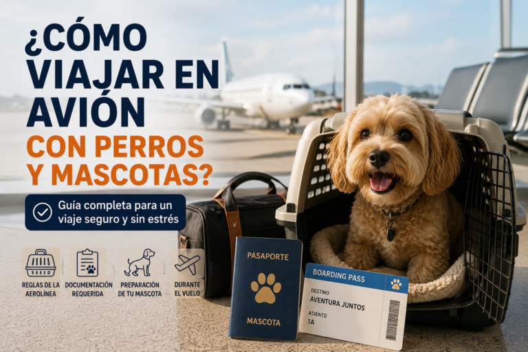 Viajar con mascotas en el avión